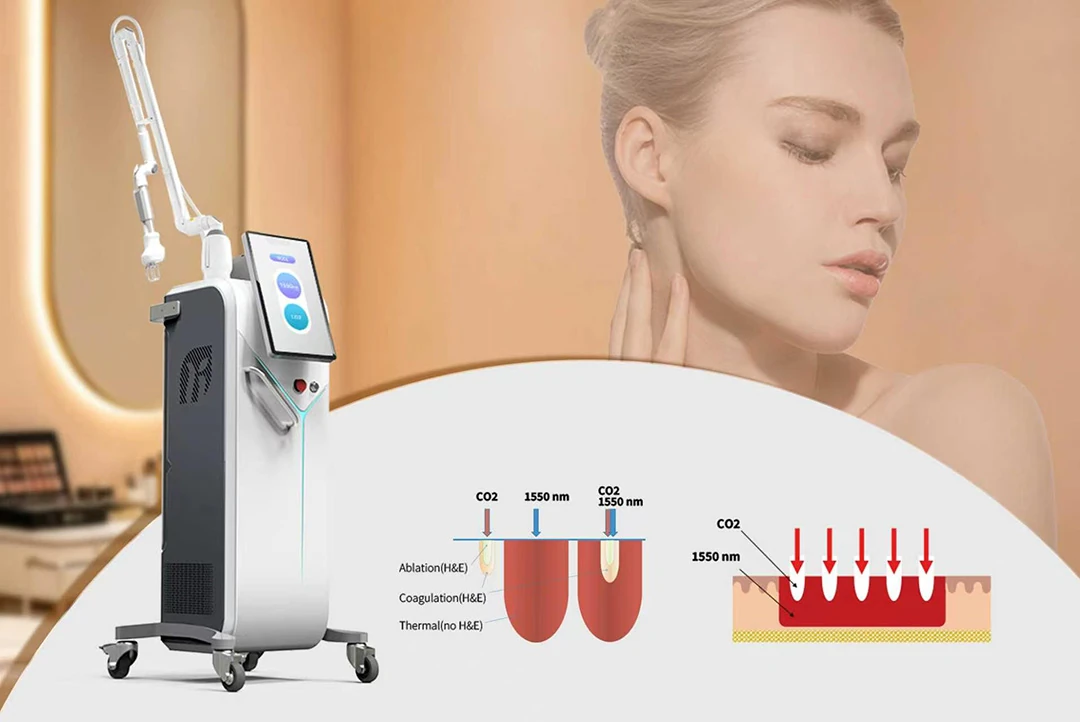 haifrax pro 10600nm 1550nm fractional co2 laser skin resurfacing